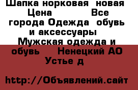 Шапка норковая, новая › Цена ­ 5 000 - Все города Одежда, обувь и аксессуары » Мужская одежда и обувь   . Ненецкий АО,Устье д.